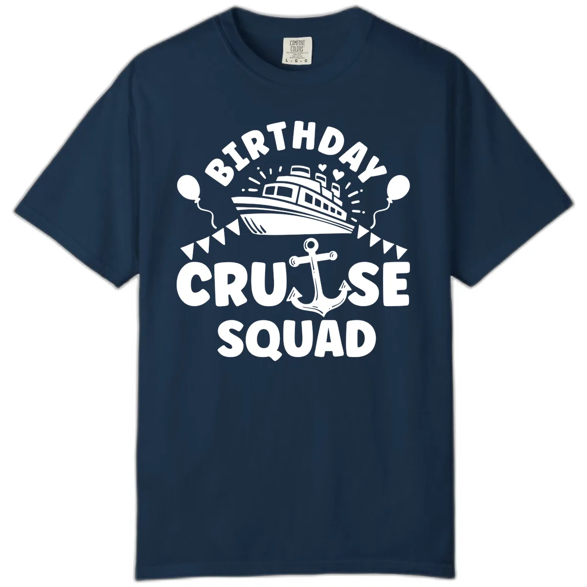 Birthday Cruise Squad Comfort Color in True Navy