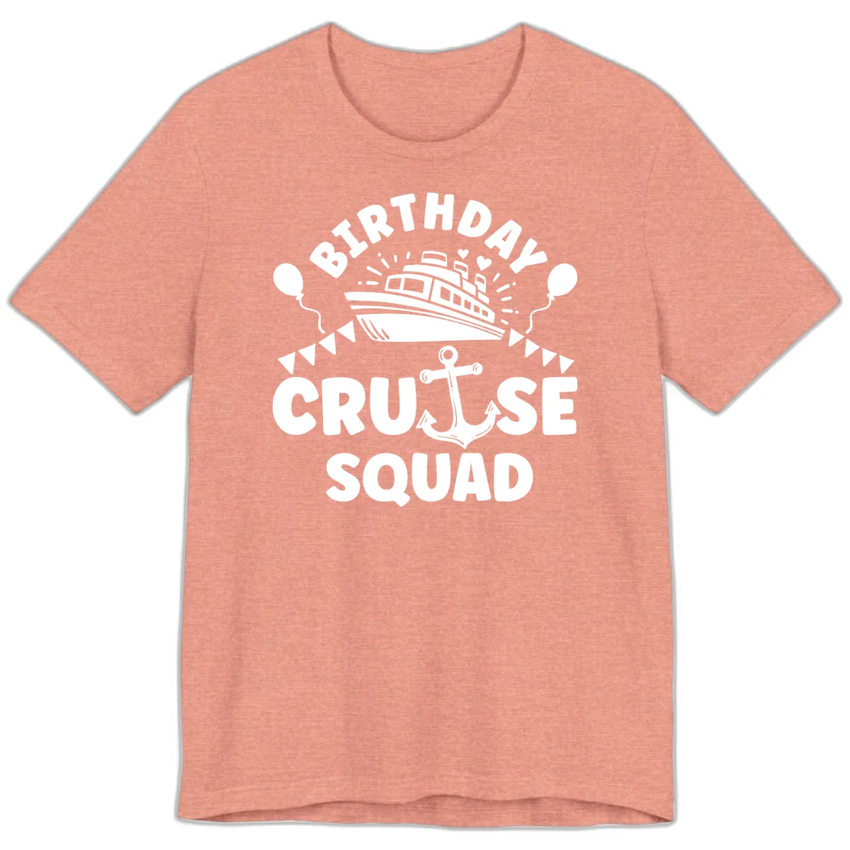 Birthday Cruise Squad Premium T-Shirt in Heather Sunset