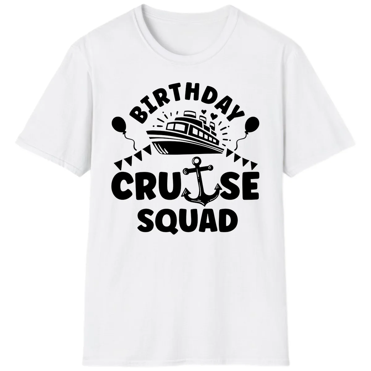 Birthday Cruise Squad T-Shirt in White