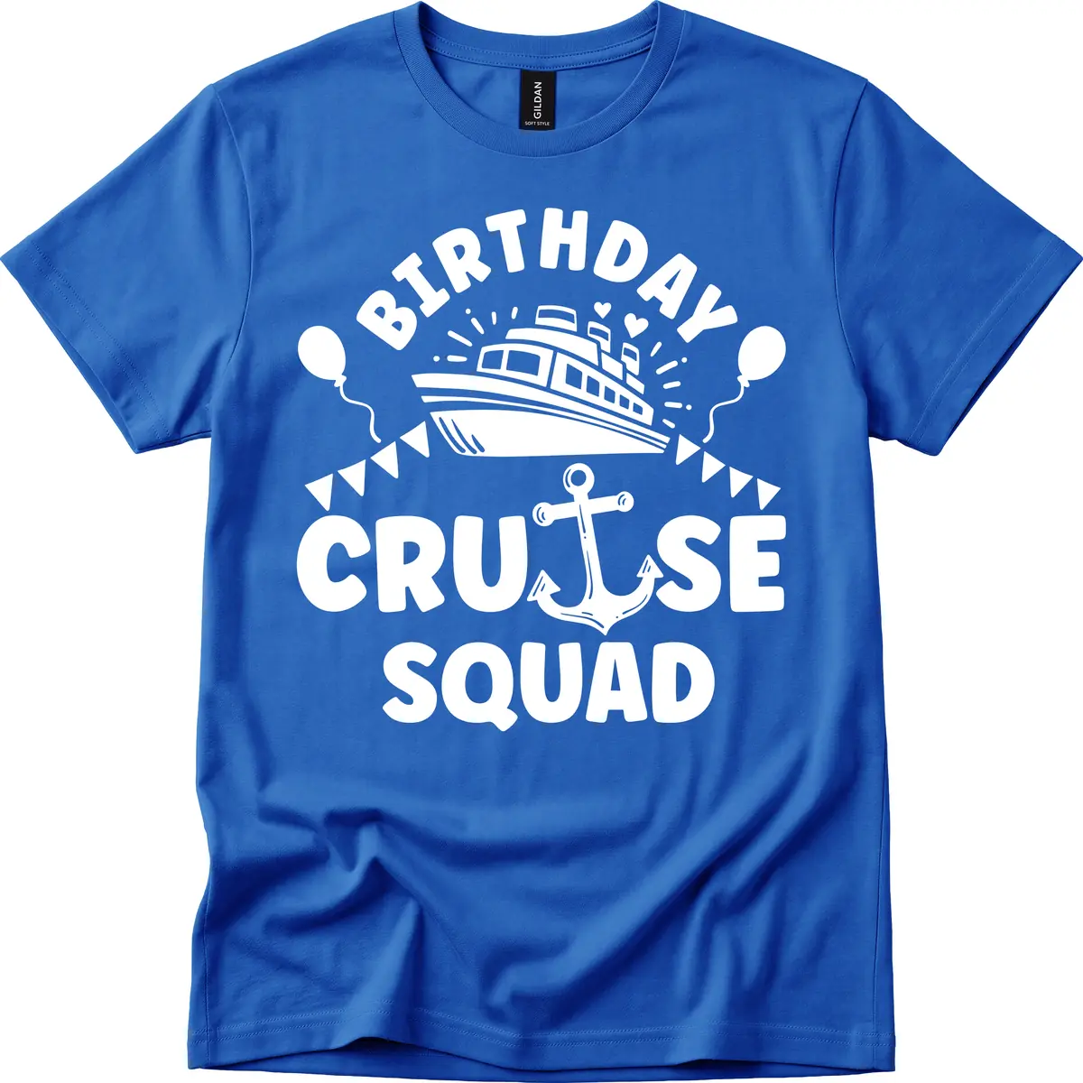 Birthday Cruise Squad T-Shirt in Royal