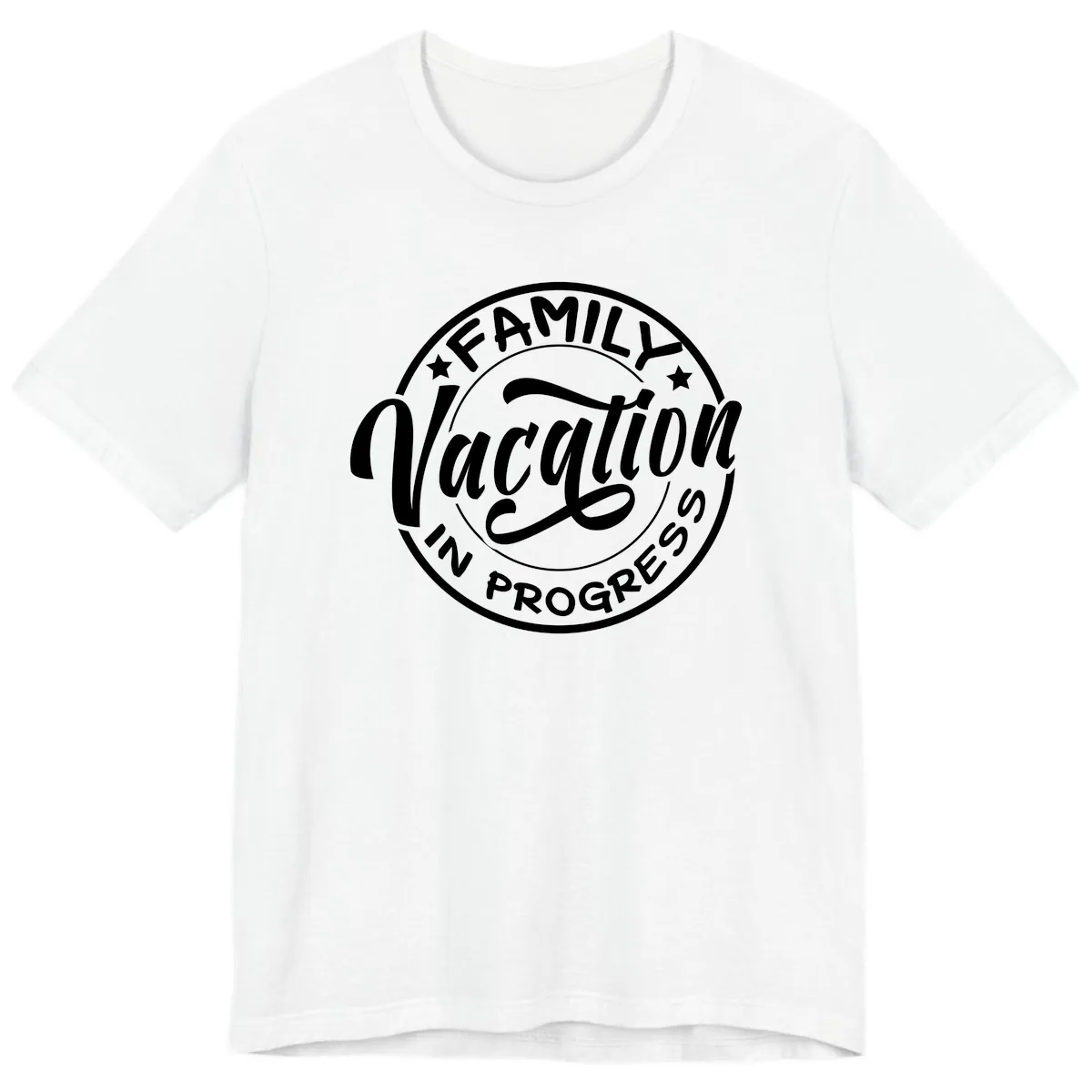 Family Vacation Badge Premium T-Shirt in White