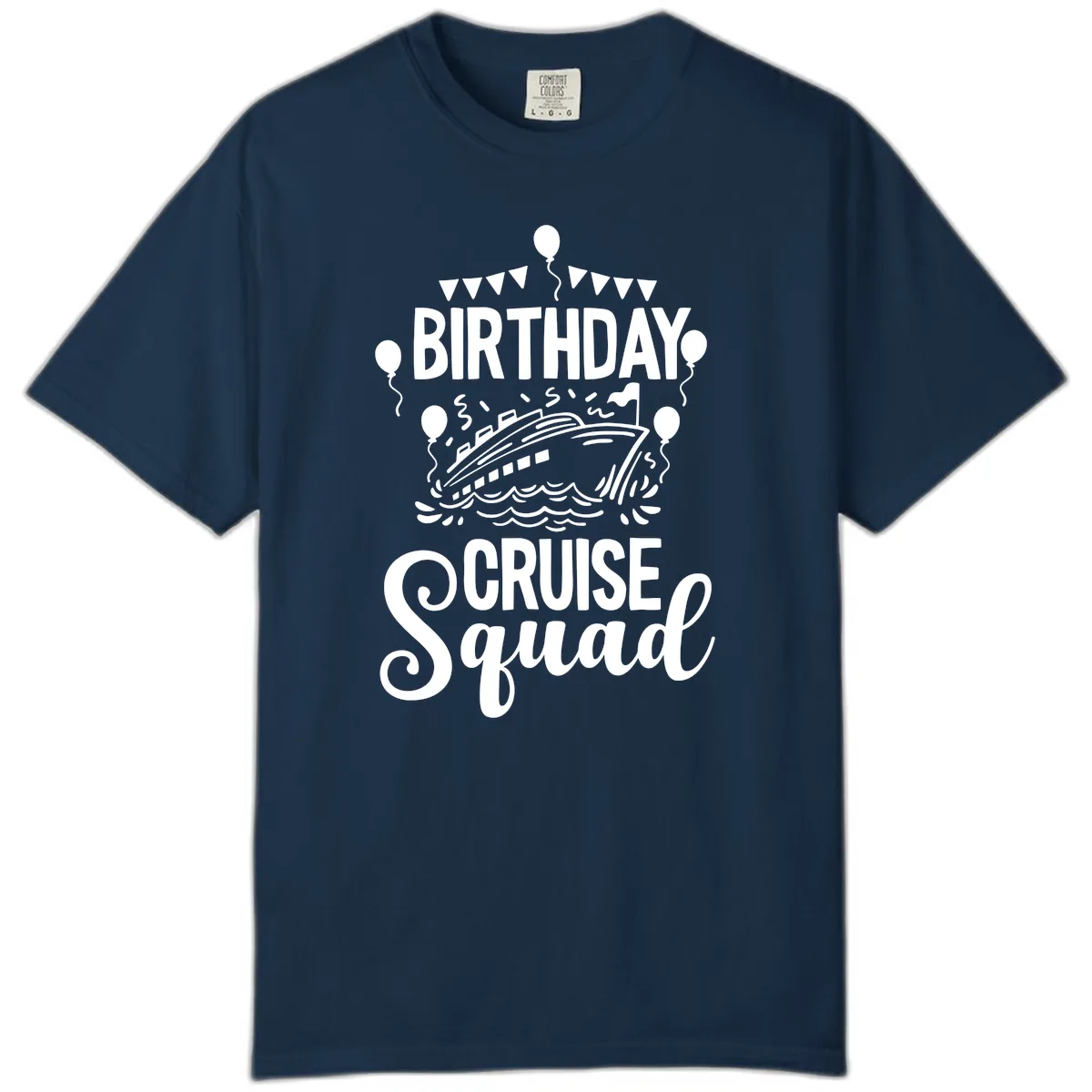 Birthday Cruise Squad Comfort Color in True Navy