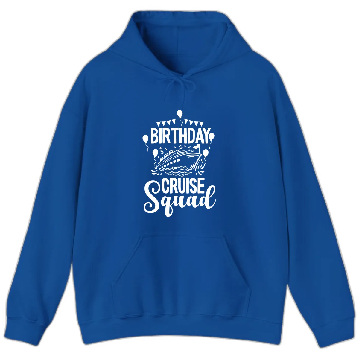 Birthday Cruise Squad Hoodie in Royal