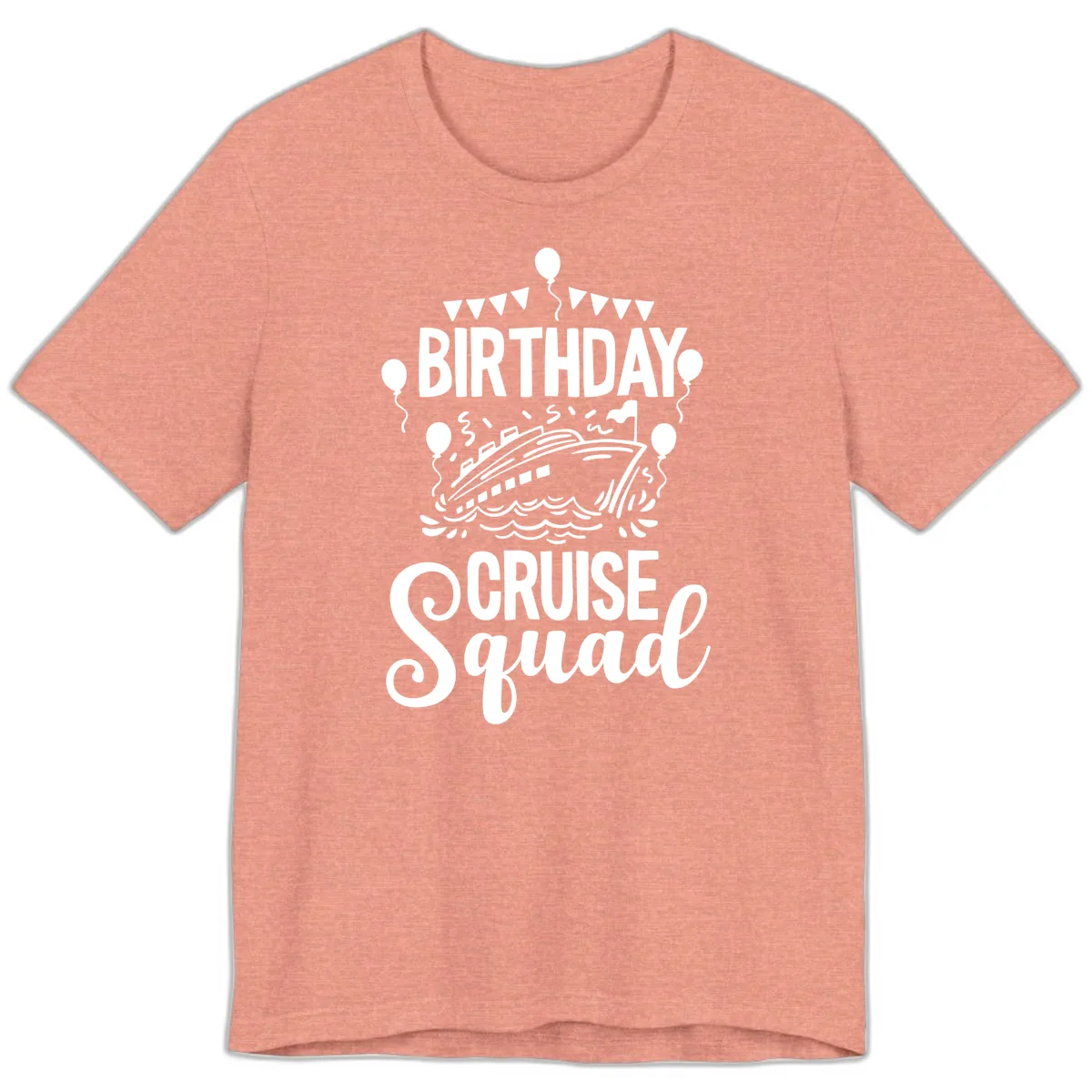 Birthday Cruise Squad Premium T-Shirt in Heather Sunset