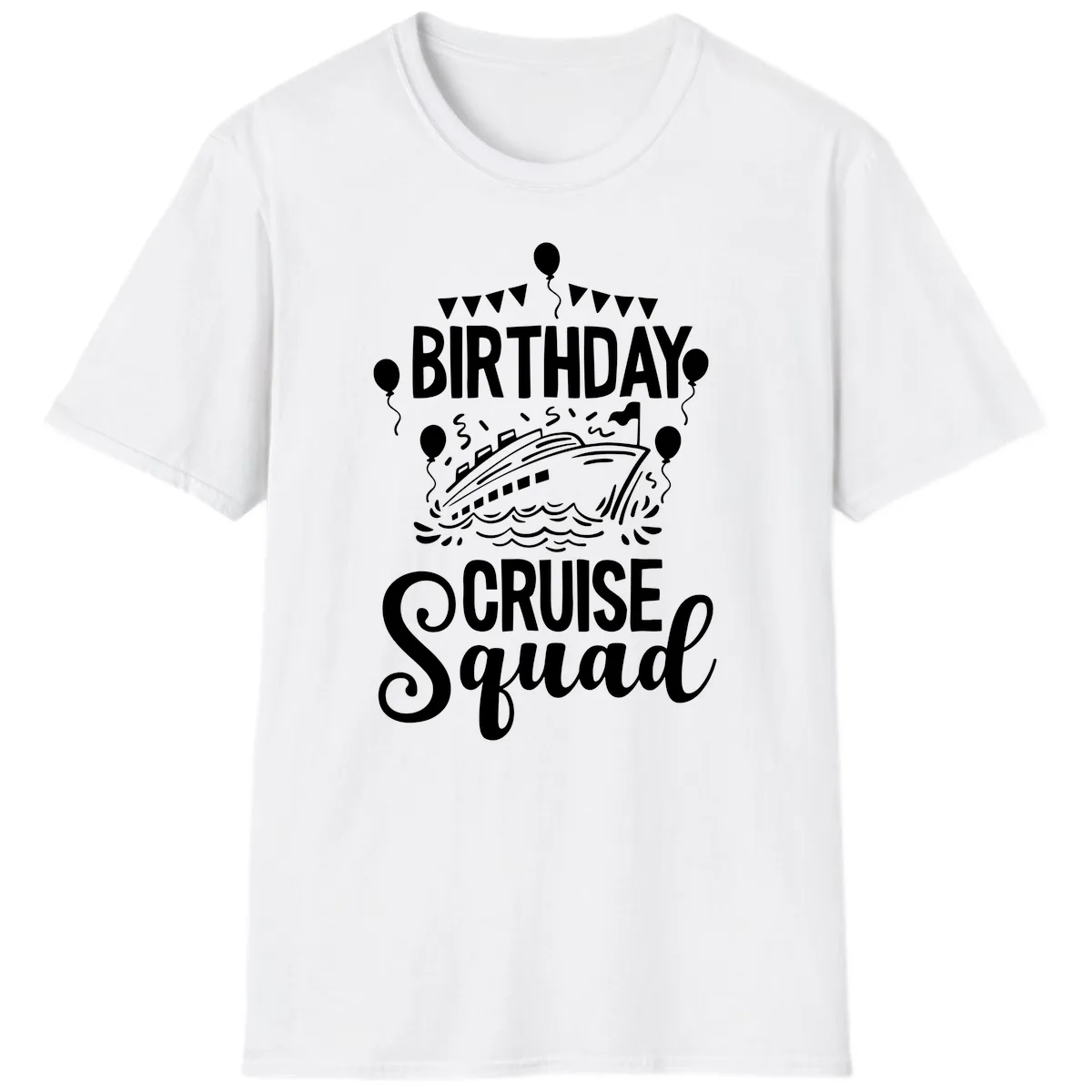 Birthday Cruise Squad T-Shirt in White