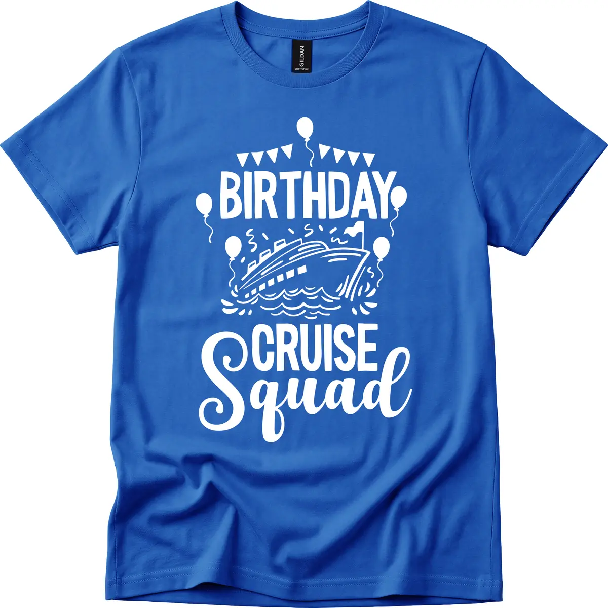 Birthday Cruise Squad T-Shirt in Royal