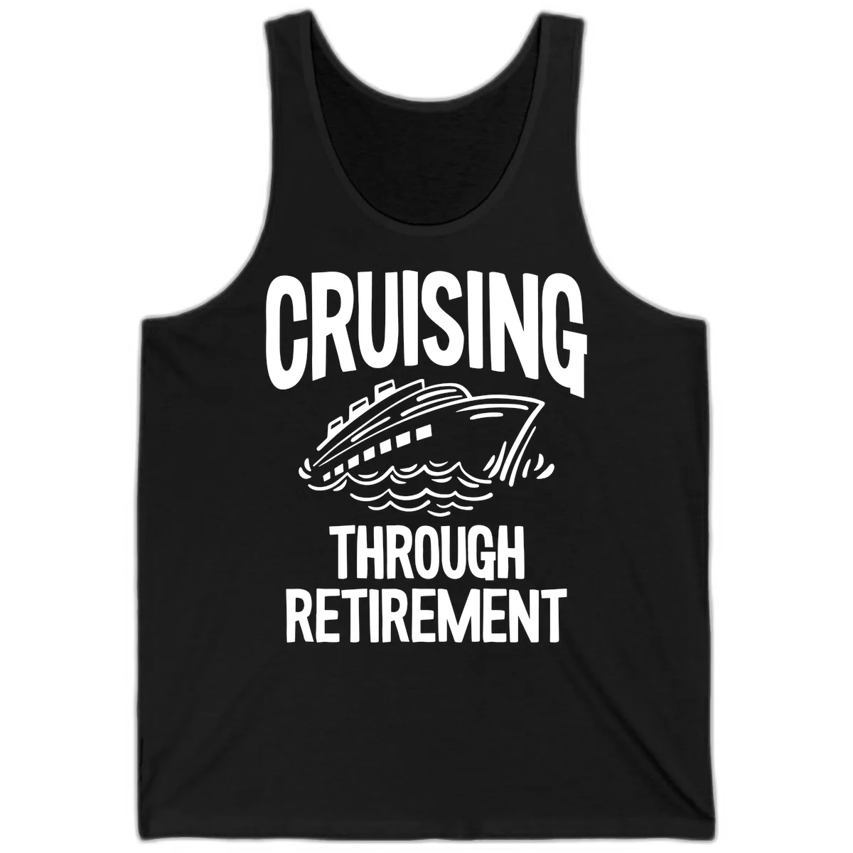 Cruising Through Retirement Tank in Black