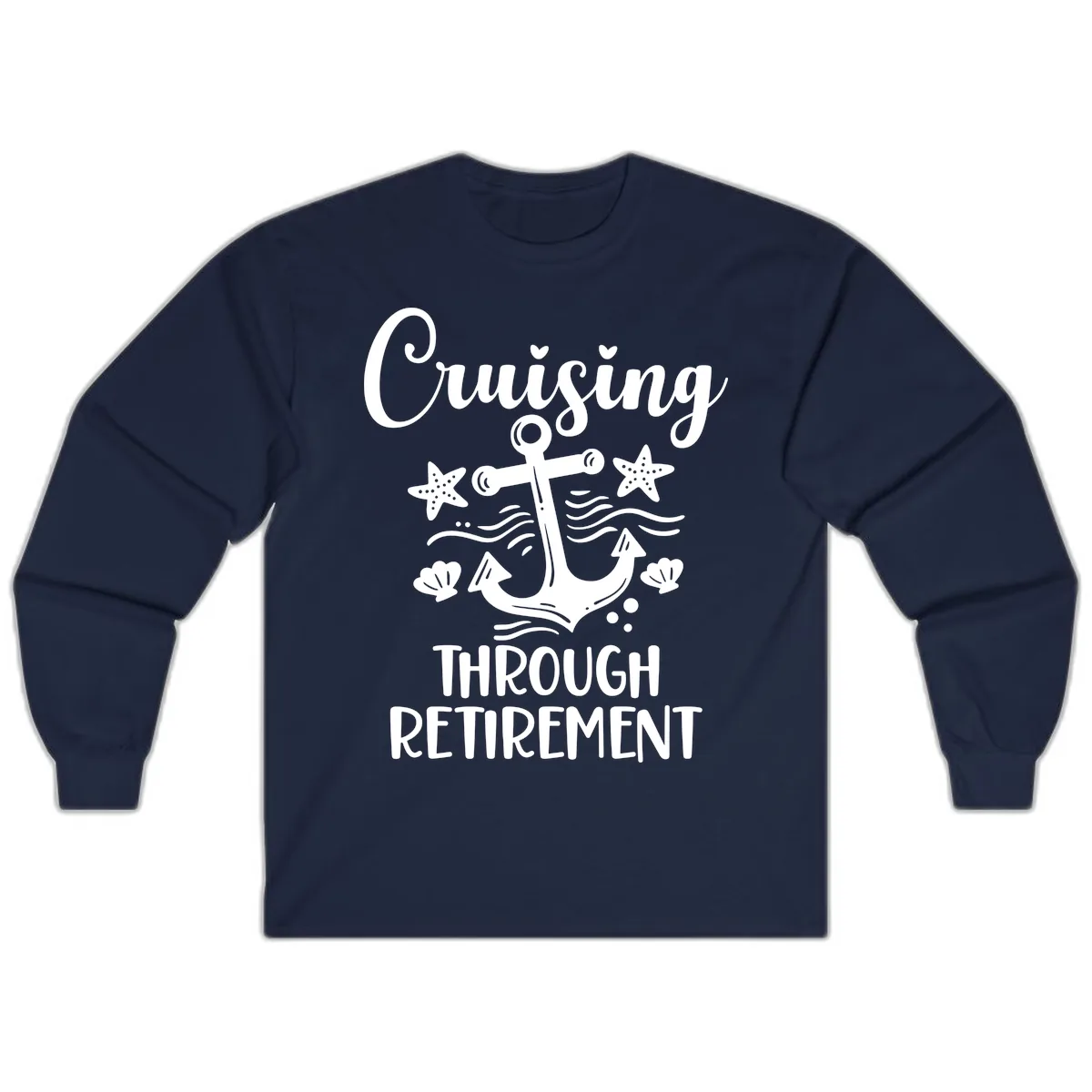 Cruising Through Retirement Long Sleeve in Navy