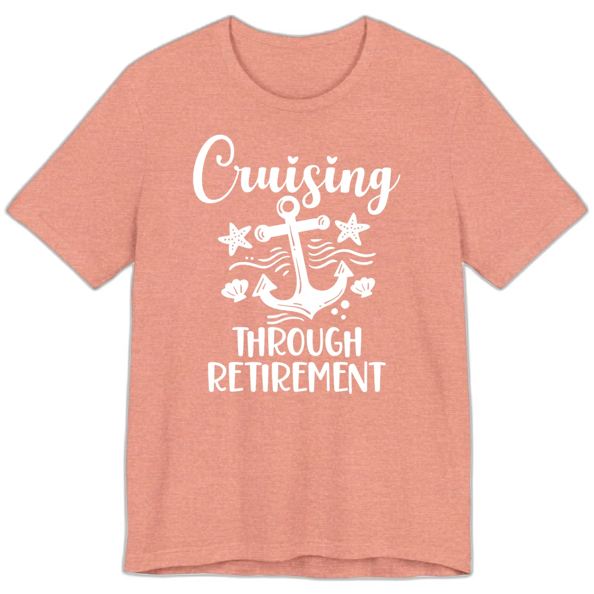 Cruising Through Retirement Premium T-Shirt in Heather Sunset