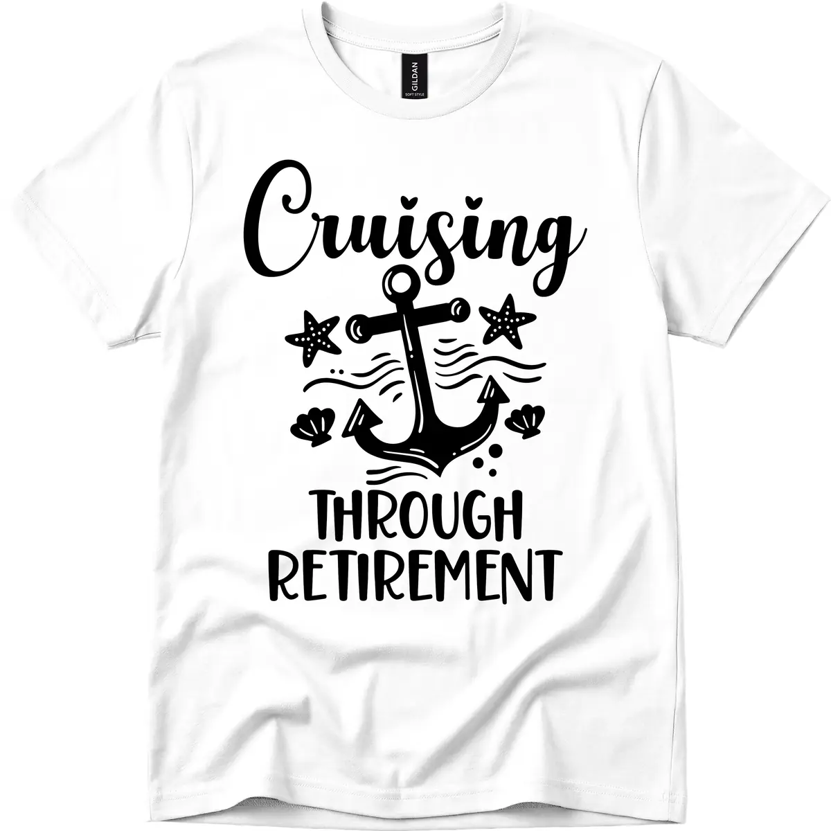 Cruising Through Retirement T-Shirt in White