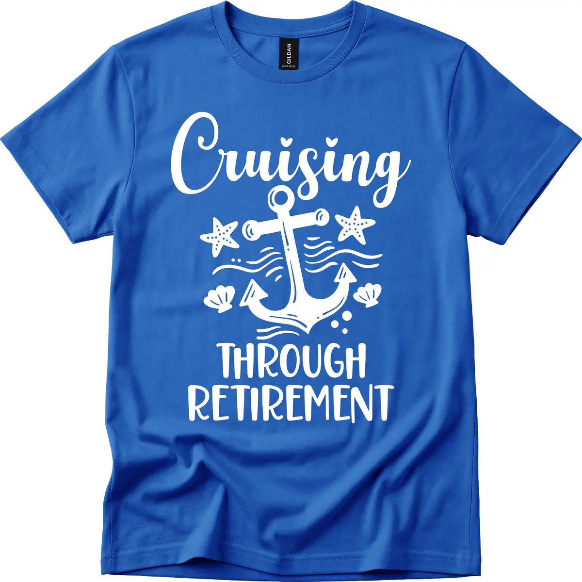 Cruising Through Retirement T-Shirt in Royal