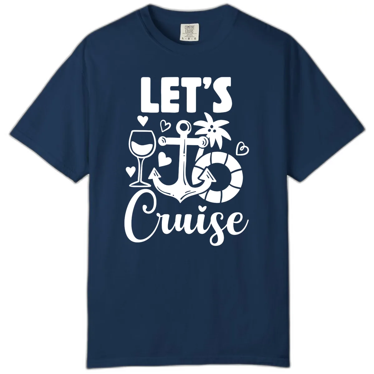 Let's Cruise Nautical Vibes Comfort Color in Navy