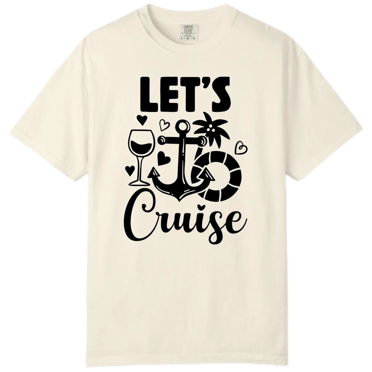 Let's Cruise Nautical Vibes Comfort Color in Ivory