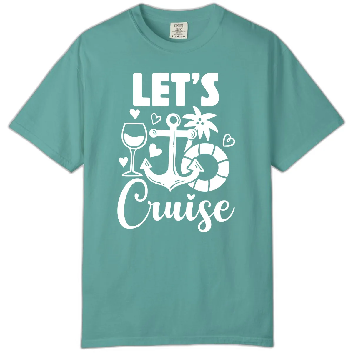 Let's Cruise Nautical Vibes Comfort Color in Seafoam