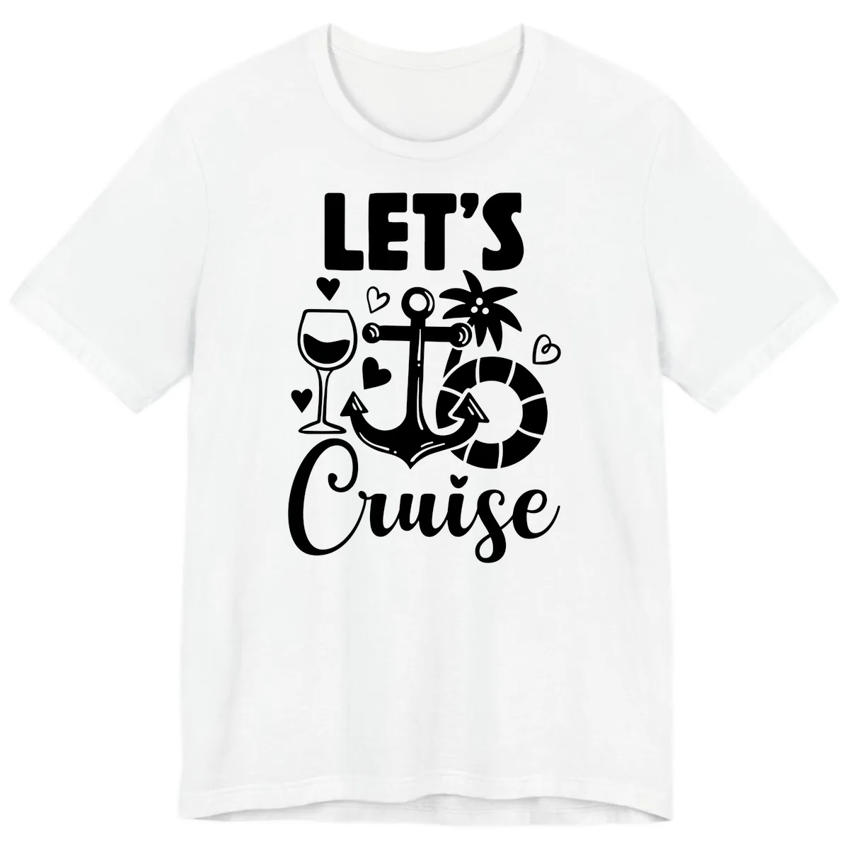 Let's Cruise Nautical Vibes Premium T-Shirt in White