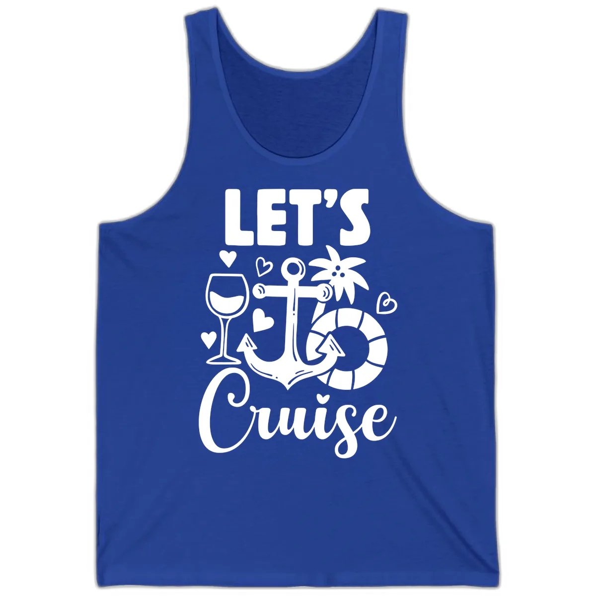 Let's Cruise Nautical Vibes Tank in True Royal