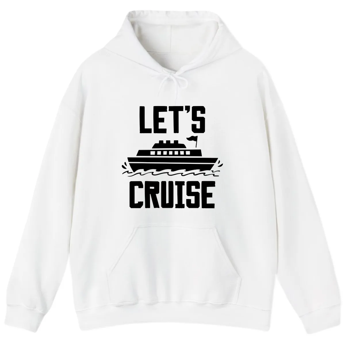 Let's Cruise Hoodie in White