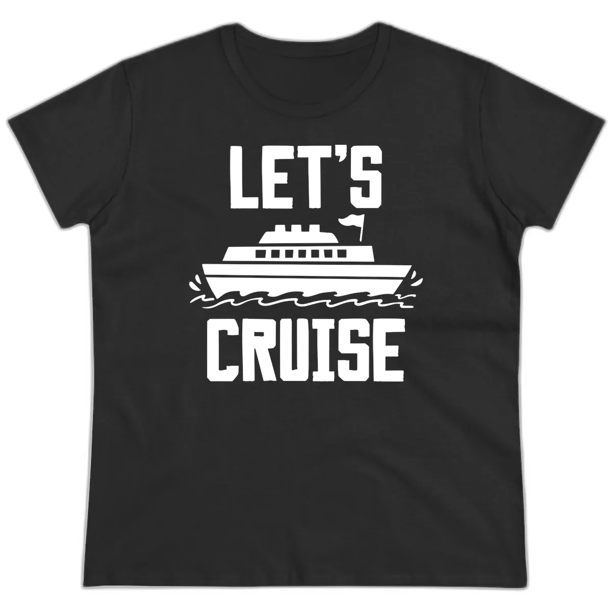 Let's Cruise Ladies Tee in Black
