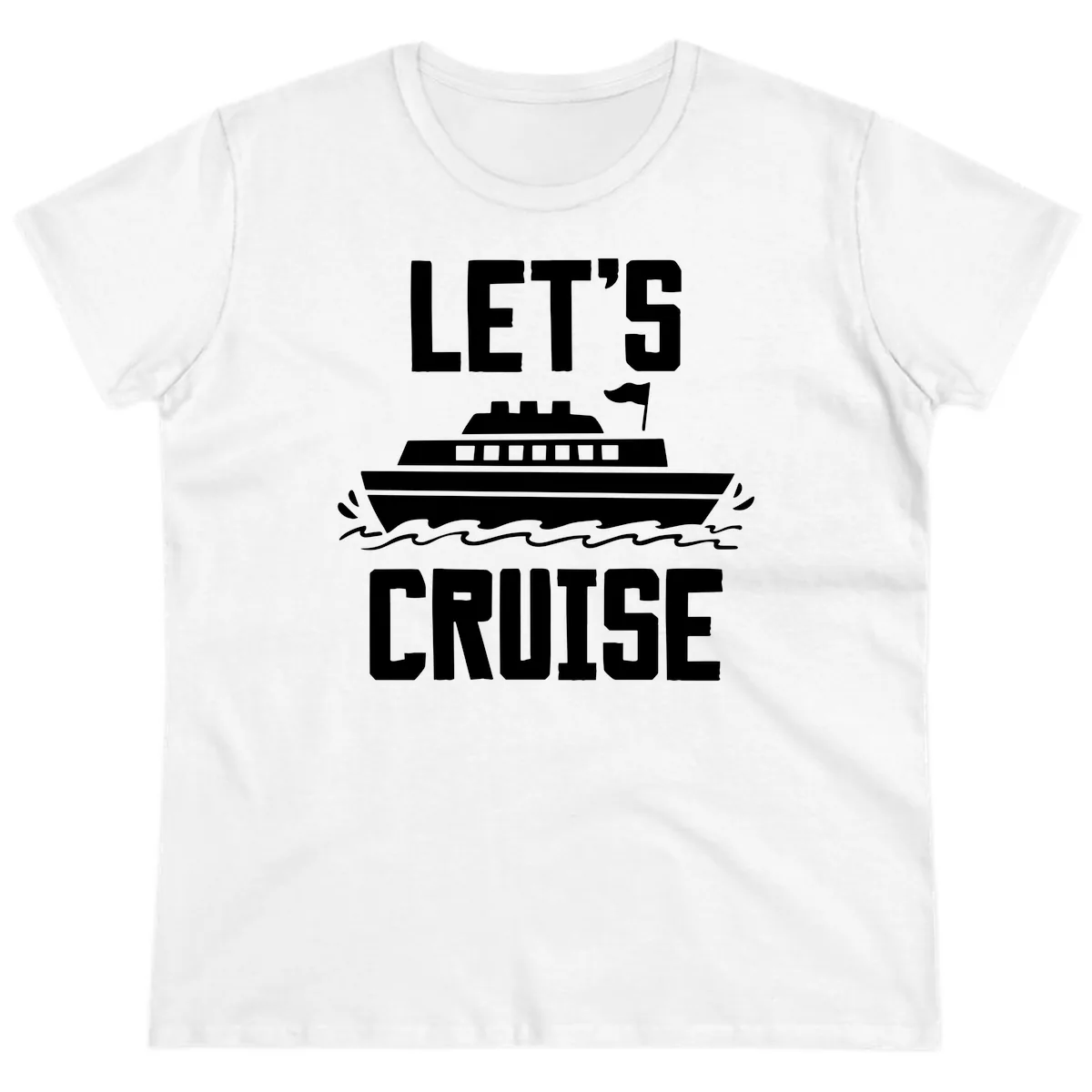 Let's Cruise Ladies Tee in White