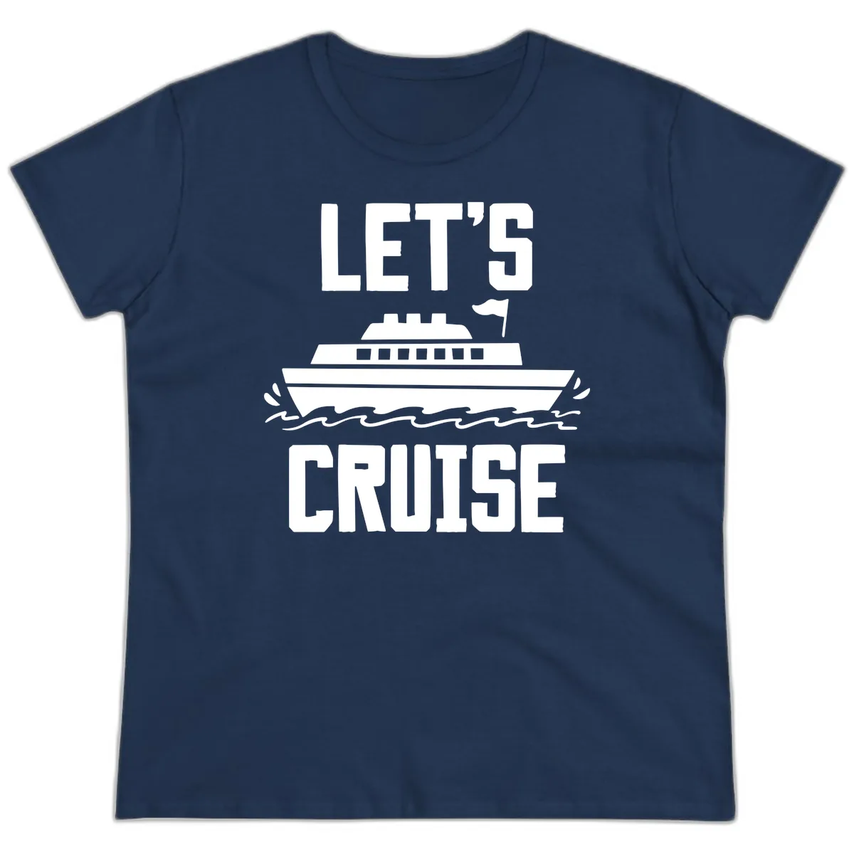 Let's Cruise Ladies Tee in Navy