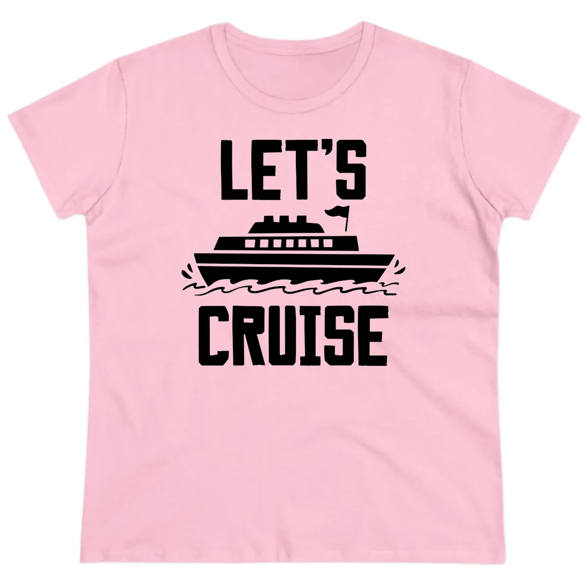 Let's Cruise Ladies Tee in Light Pink