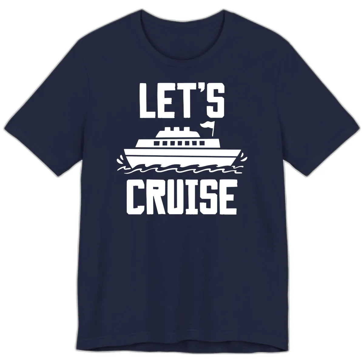 Let's Cruise Premium T-Shirt in Navy