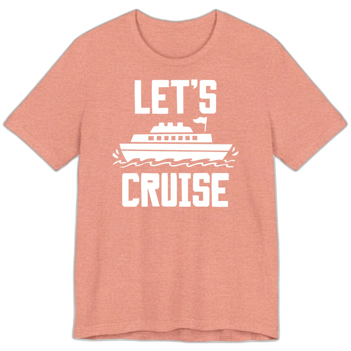 Let's Cruise Premium T-Shirt in Heather Sunset