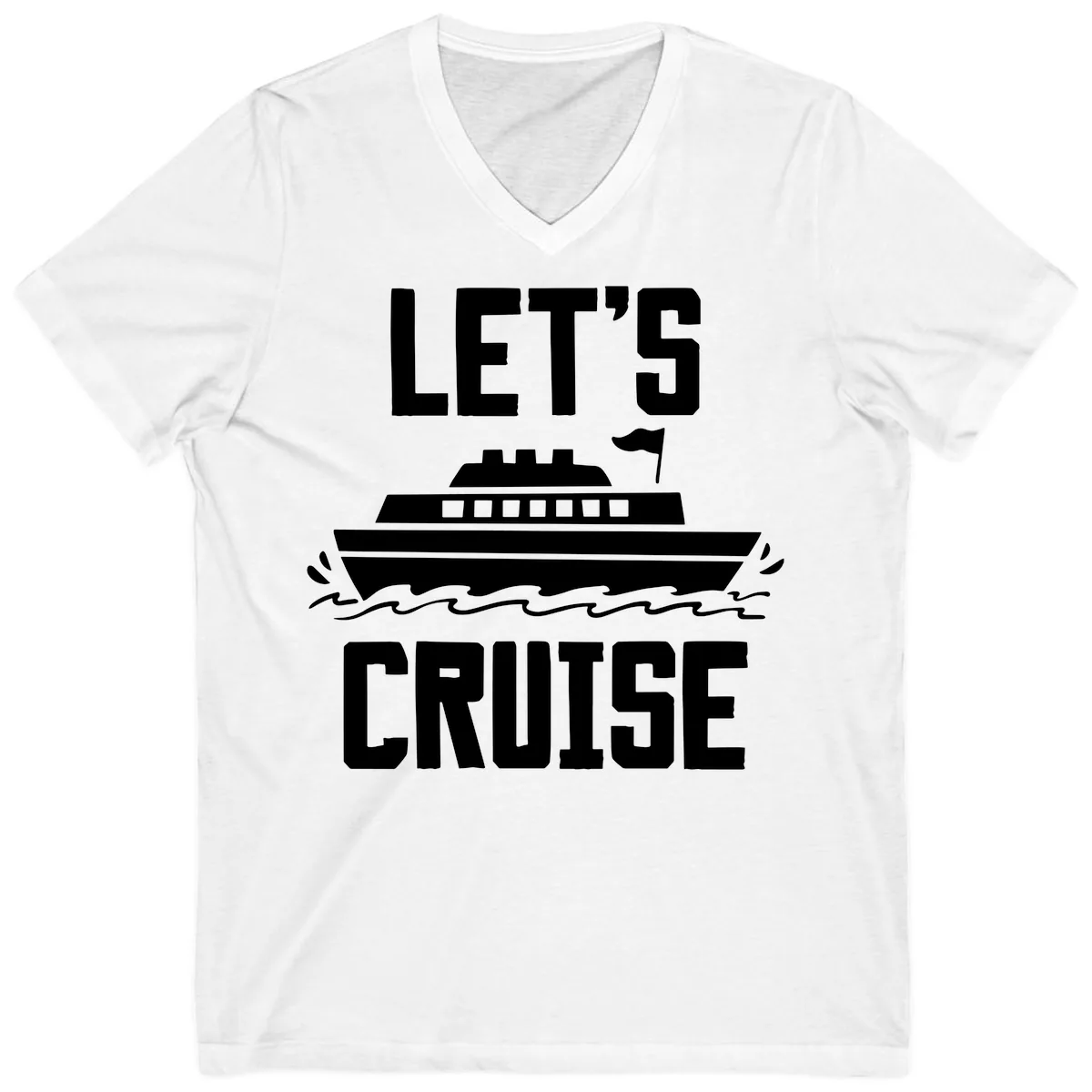 Let's Cruise V-Neck in White