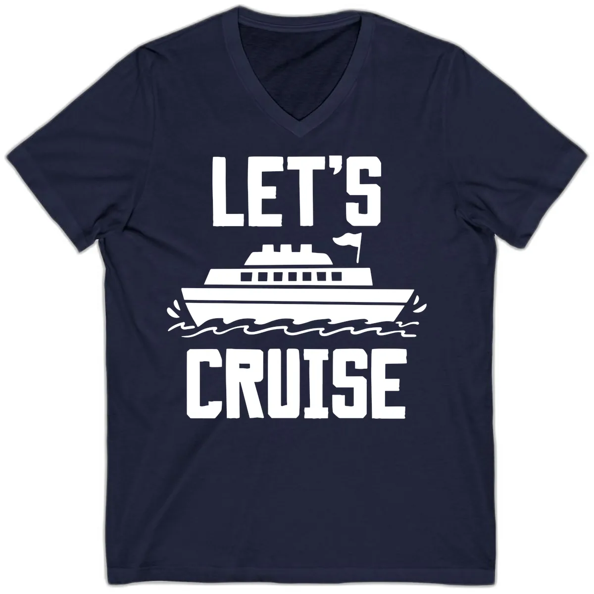 Let's Cruise V-Neck in Navy