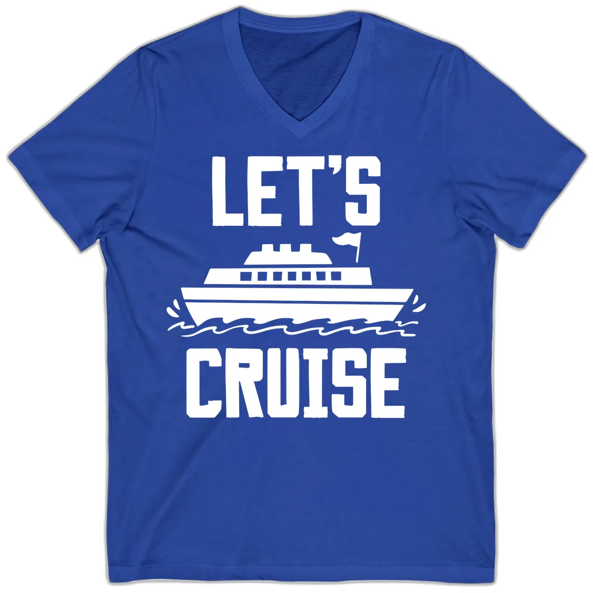 Let's Cruise V-Neck in True Royal