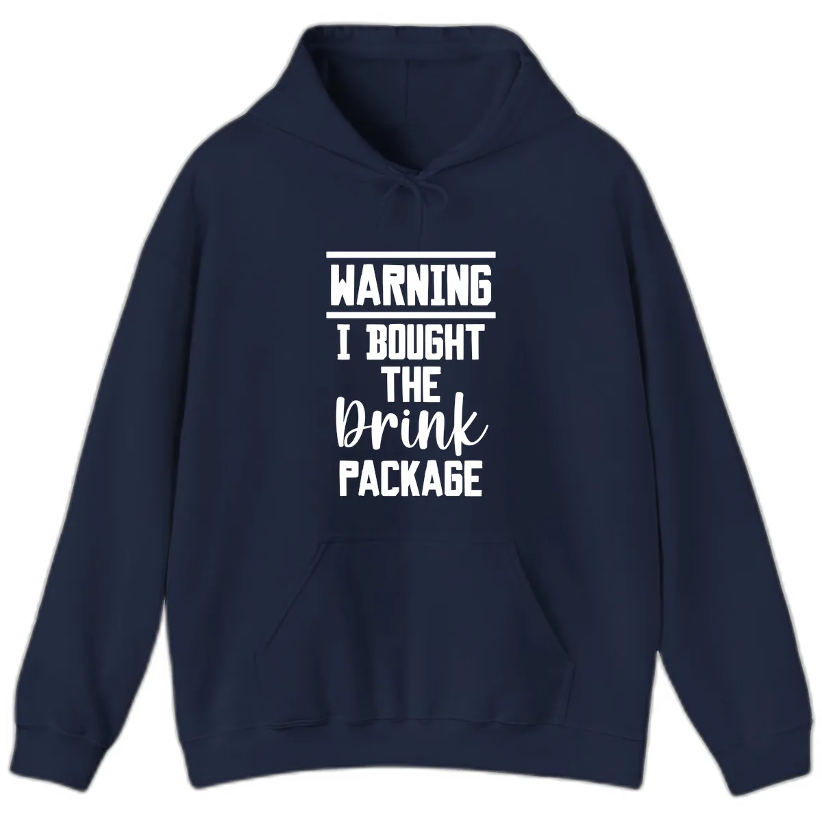 I Bought The Drink Package Hoodie in Navy