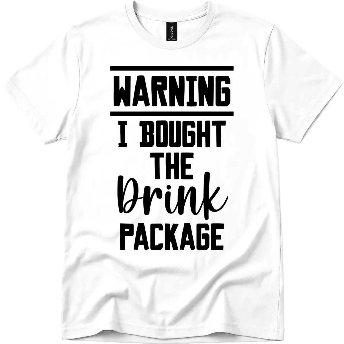 I Bought The Drink Package T-Shirt in White