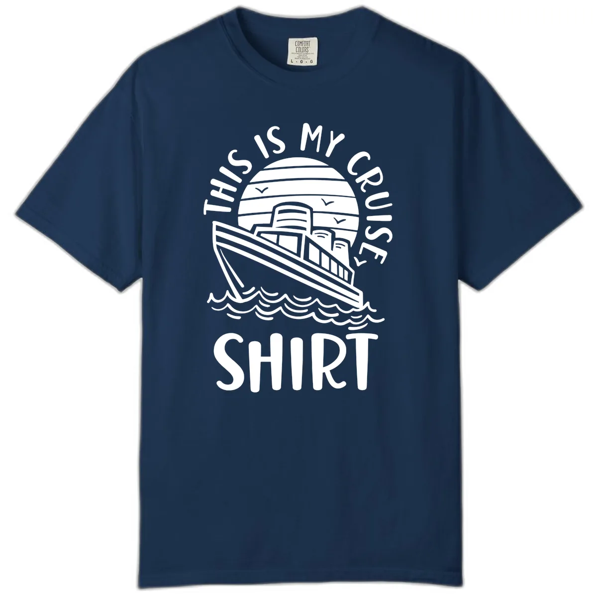 This Is My Cruise Ship Comfort Color in Navy