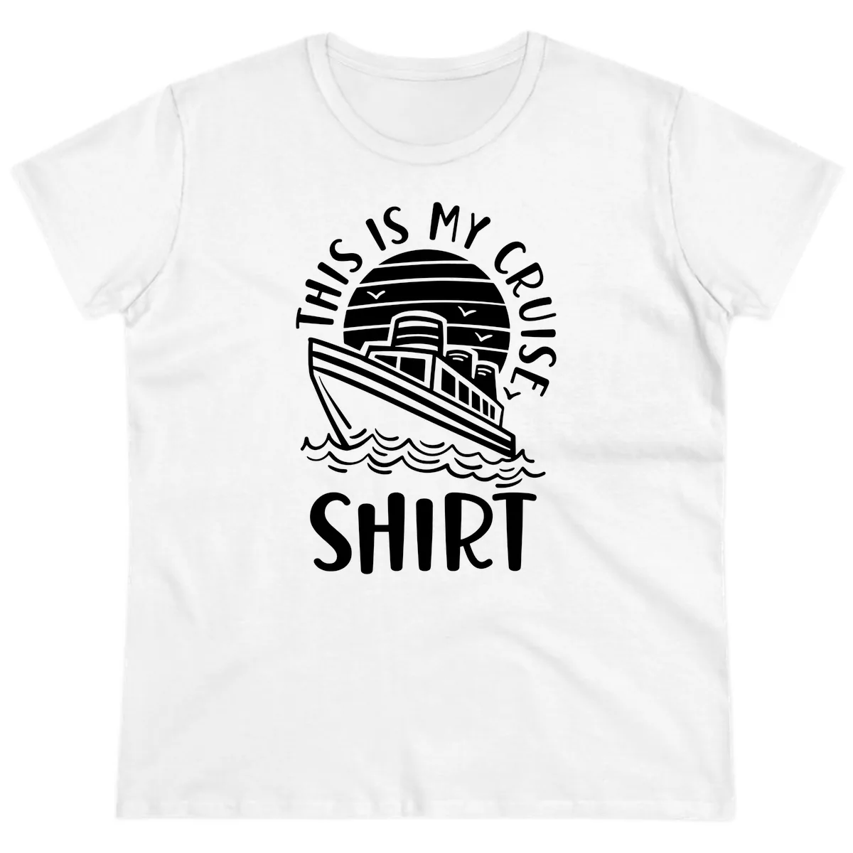 This Is My Cruise Ship Ladies Tee in White
