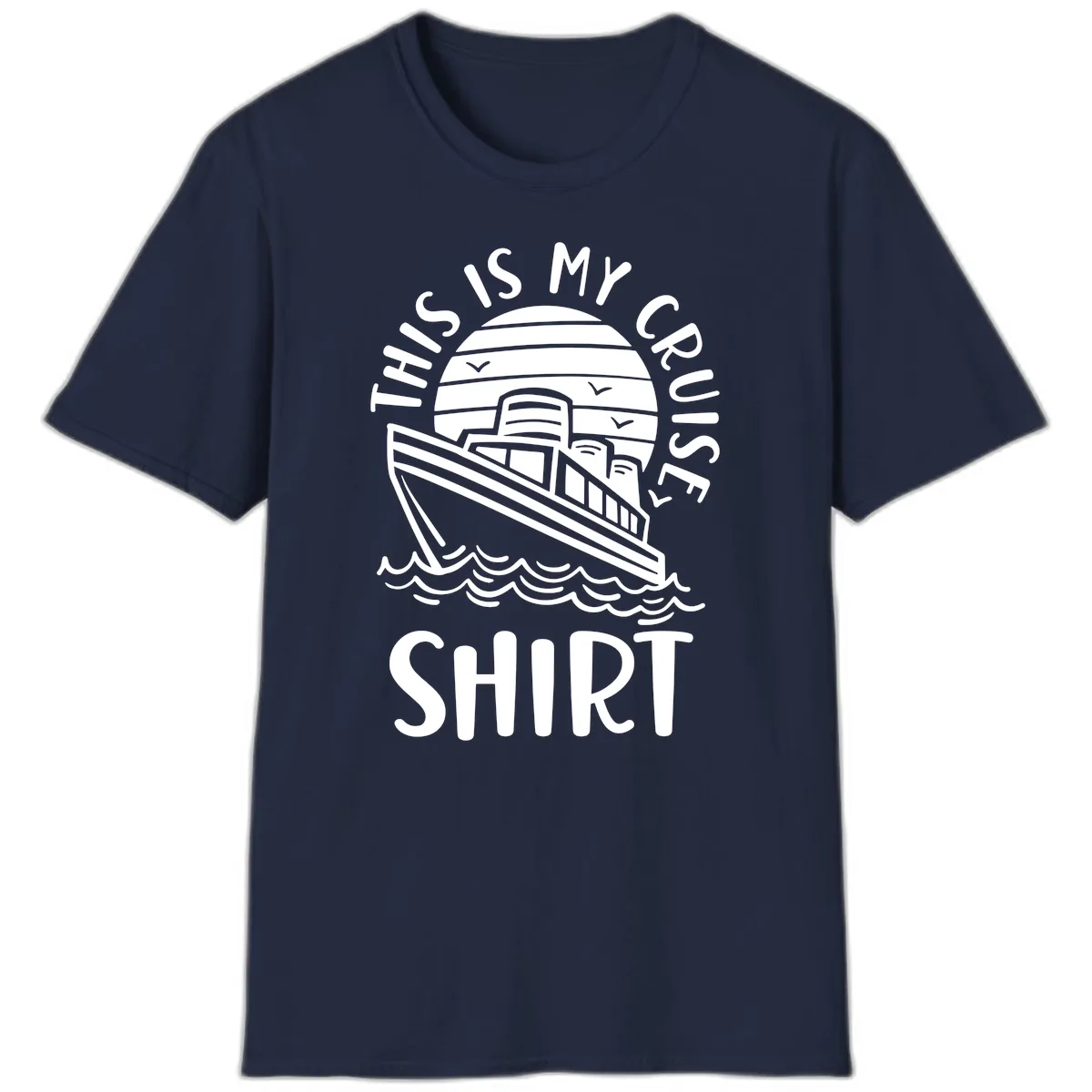 This Is My Cruise Ship T-Shirt in Navy