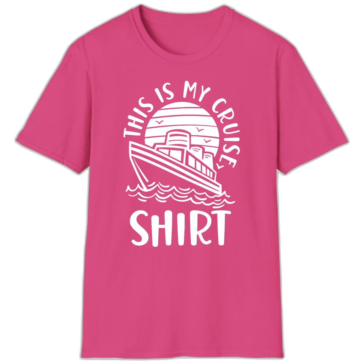 This Is My Cruise Ship T-Shirt in Heliconia