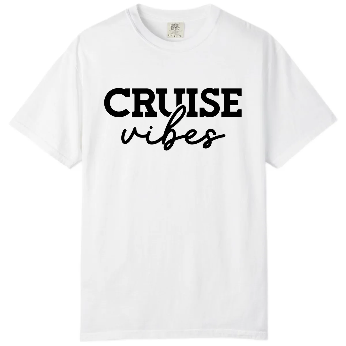 Cruise Vibes Script Comfort Color in White