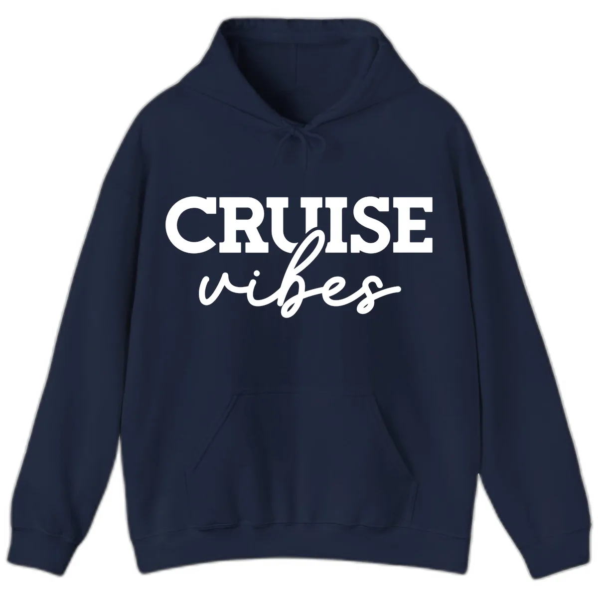 Cruise Vibes Script Hoodie in Navy