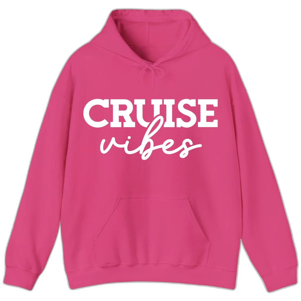 Cruise Vibes Script Hoodie in Heliconia