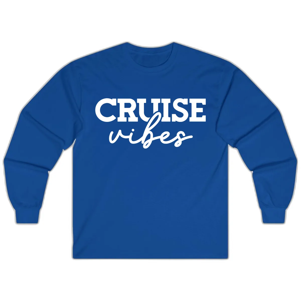 Cruise Vibes Script Long Sleeve in Royal