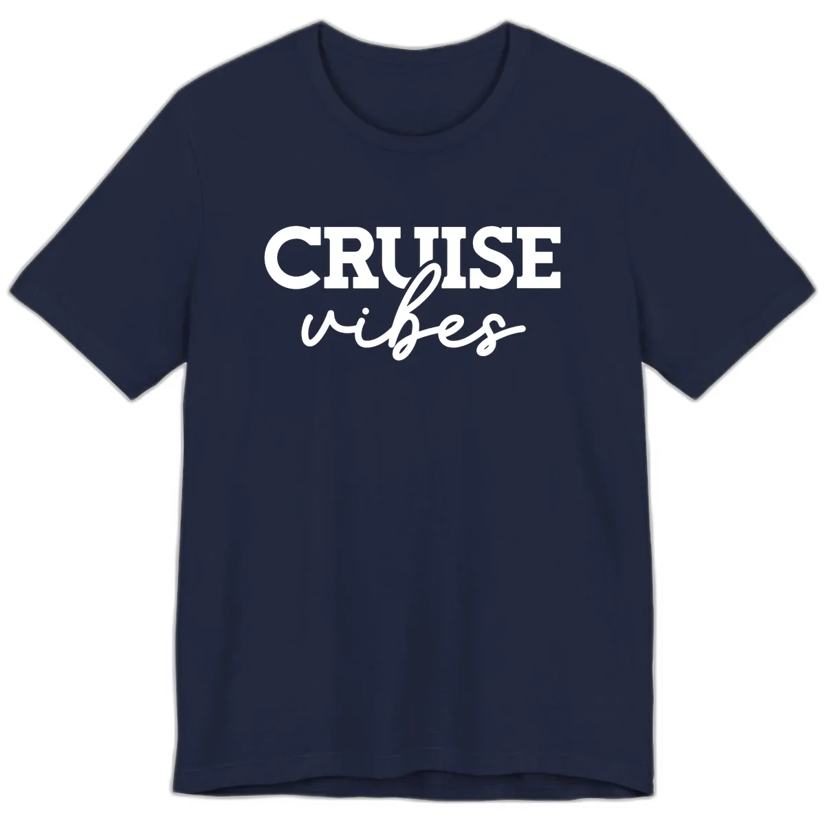Cruise Vibes Script Premium T-Shirt in Navy