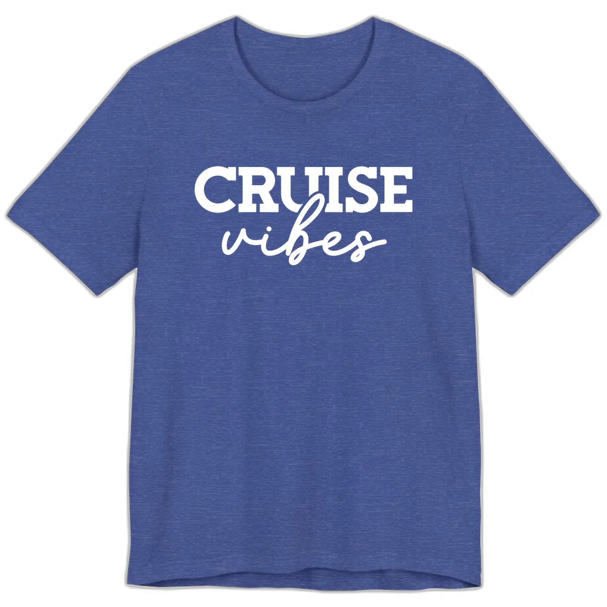 Cruise Vibes Script Premium T-Shirt in Heather True Royal