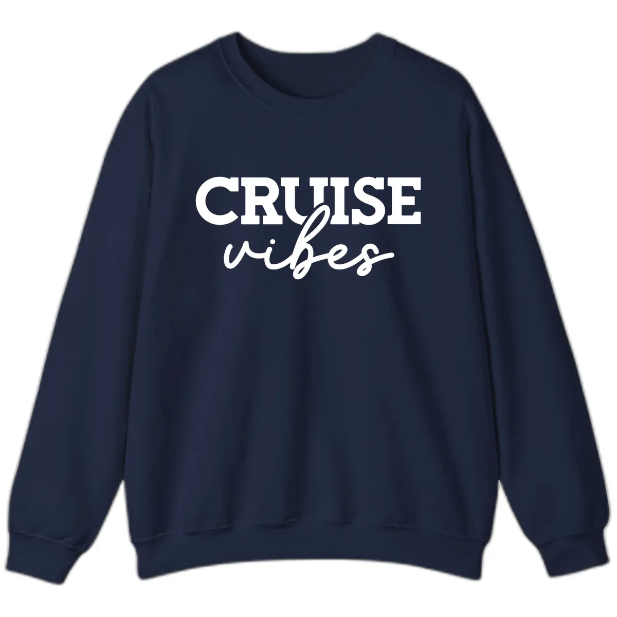 Cruise Vibes Script Sweatshirt in Navy