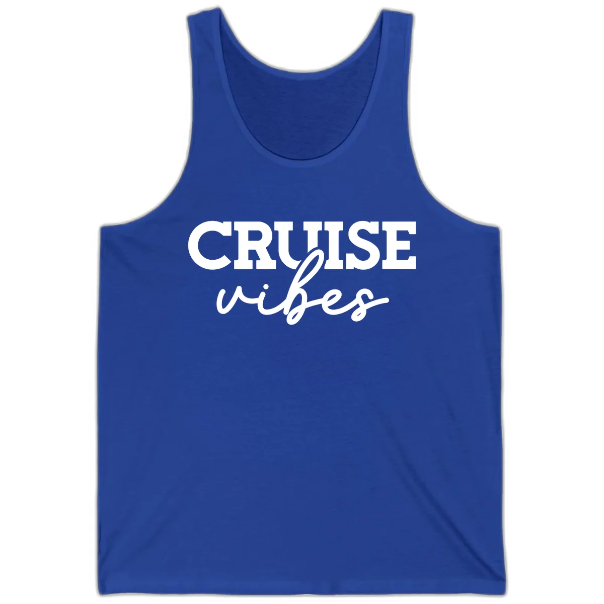 Cruise Vibes Script Tank in True Royal