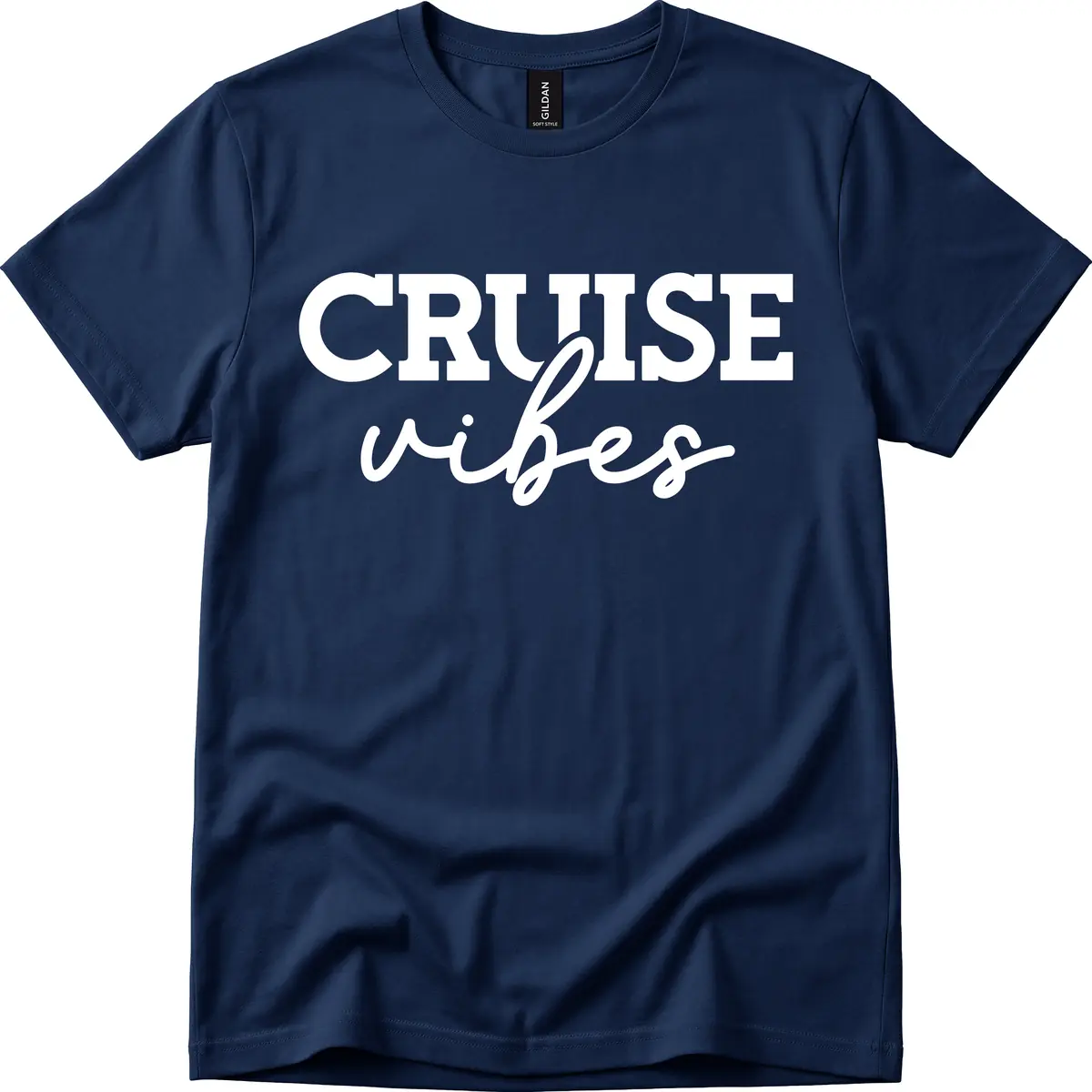 Cruise Vibes Script T-Shirt in Navy