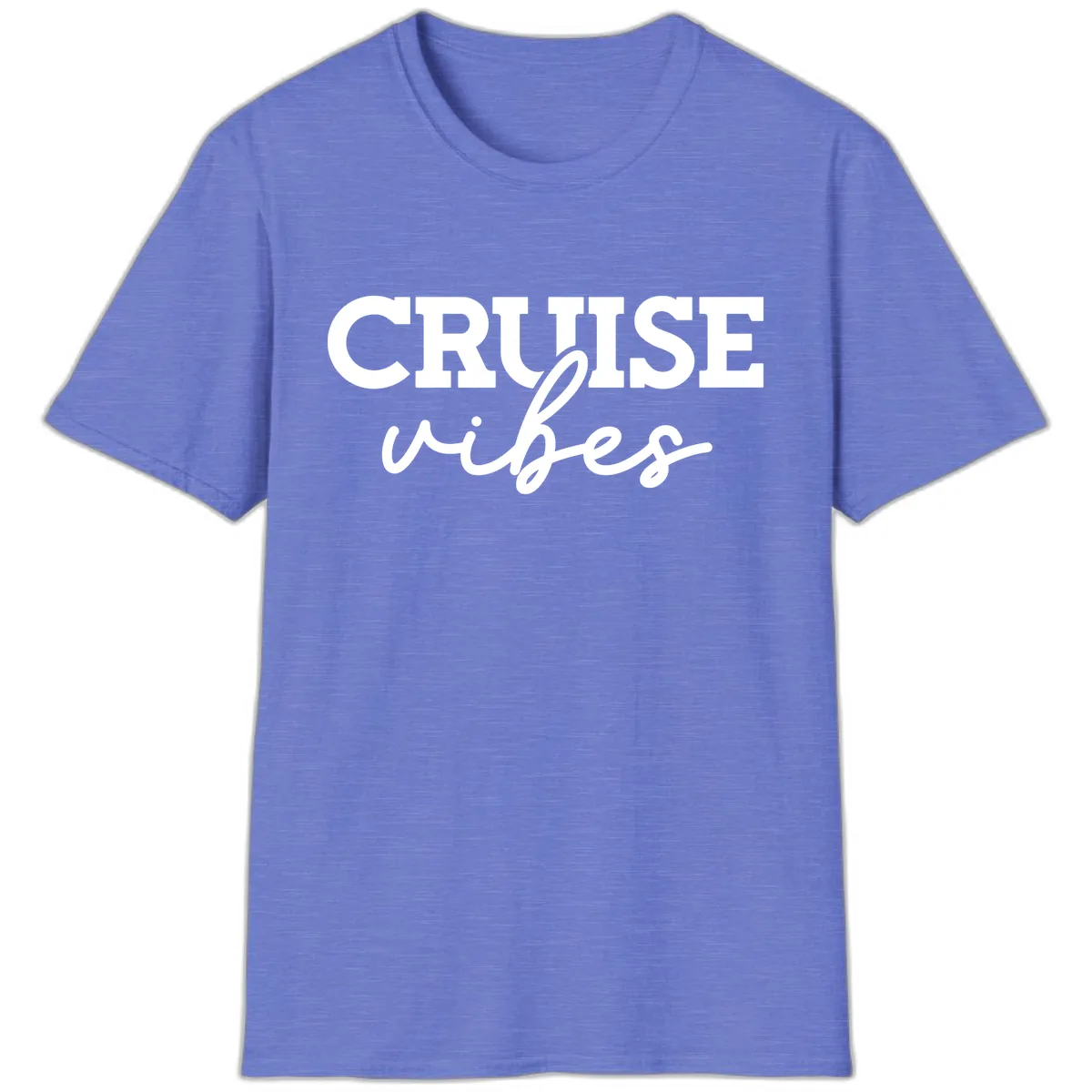 Cruise Vibes Script T-Shirt in Heather Royal