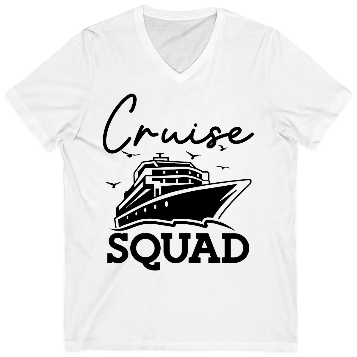 Cruise Squad V-Neck in White