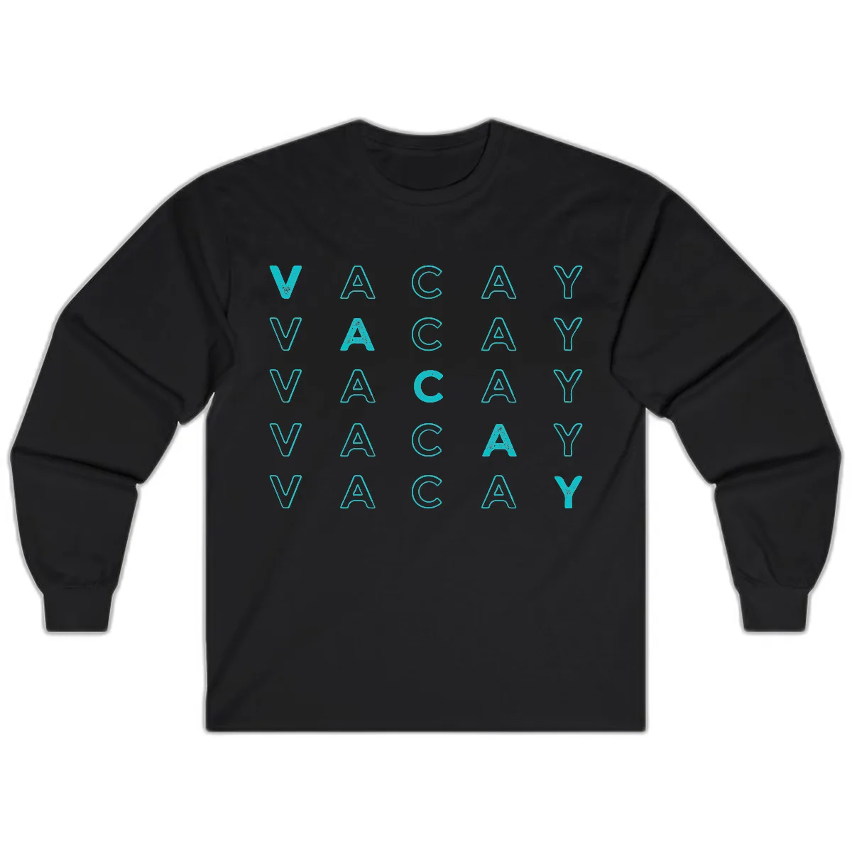 Vacay Repeat Pattern Long Sleeve in Black