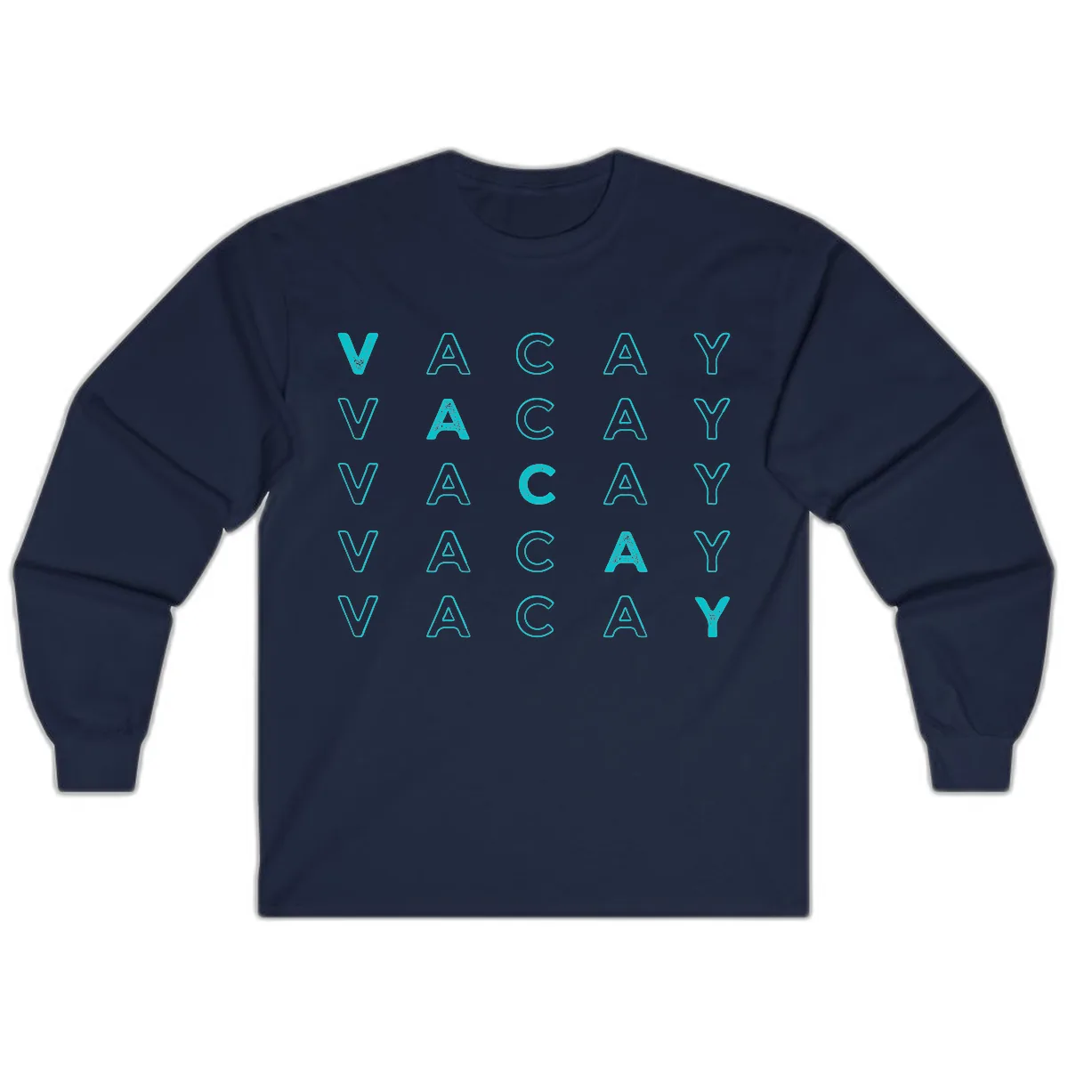 Vacay Repeat Pattern Long Sleeve in Navy