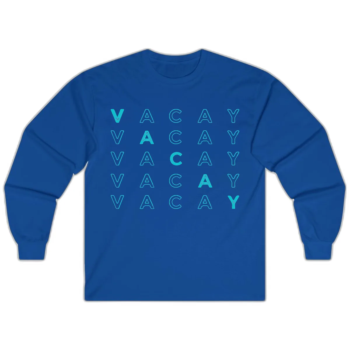 Vacay Repeat Pattern Long Sleeve in Royal
